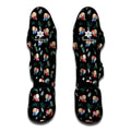 Christmas Sleeping Sloths Pattern Print Muay Thai Shin Guards