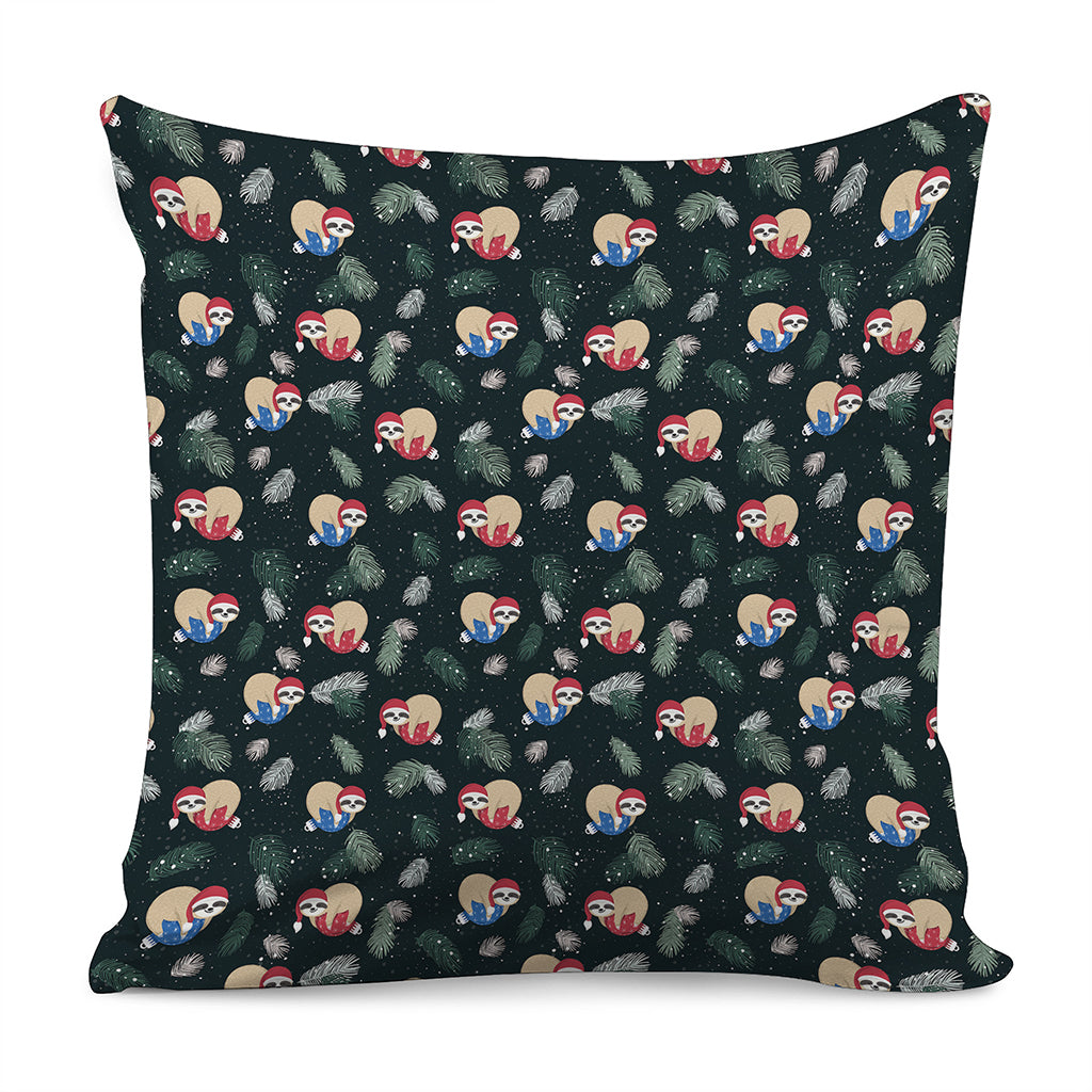 Christmas Sleeping Sloths Pattern Print Pillow Cover