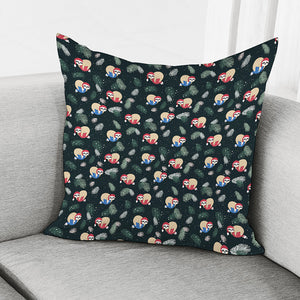 Christmas Sleeping Sloths Pattern Print Pillow Cover