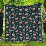 Christmas Sleeping Sloths Pattern Print Quilt