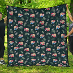 Christmas Sleeping Sloths Pattern Print Quilt