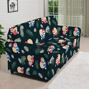 Christmas Sleeping Sloths Pattern Print Sofa Cover