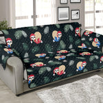 Christmas Sleeping Sloths Pattern Print Sofa Protector