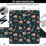 Christmas Sleeping Sloths Pattern Print Sofa Protector