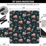 Christmas Sleeping Sloths Pattern Print Sofa Protector