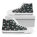 Christmas Sleeping Sloths Pattern Print White High Top Sneakers