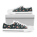 Christmas Sleeping Sloths Pattern Print White Low Top Sneakers