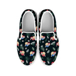 Christmas Sleeping Sloths Pattern Print White Slip On Shoes