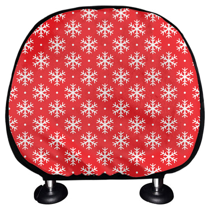 Christmas Snowflake Pattern Print Car Headrest Covers
