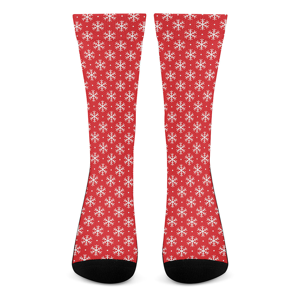 Christmas Snowflake Pattern Print Crew Socks