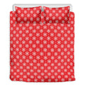 Christmas Snowflake Pattern Print Duvet Cover Bedding Set