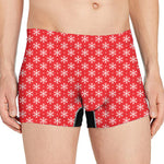 Christmas Snowflake Pattern Print Men's Boxer Briefs