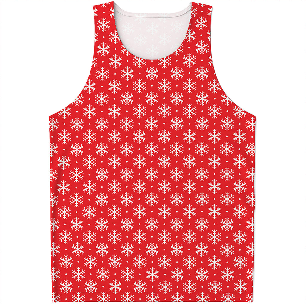 Christmas Snowflake Pattern Print Men's Tank Top