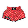 Christmas Snowflake Pattern Print Muay Thai Boxing Shorts