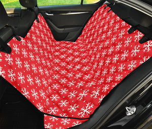 Christmas Snowflake Pattern Print Pet Car Back Seat Cover