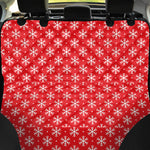 Christmas Snowflake Pattern Print Pet Car Back Seat Cover