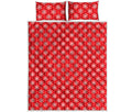 Christmas Snowflake Pattern Print Quilt Bed Set
