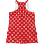 Christmas Snowflake Pattern Print Women's Racerback Tank Top