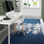 Christmas Snowflake Print Area Rug