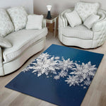 Christmas Snowflake Print Area Rug