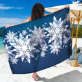 Christmas Snowflake Print Beach Sarong Wrap