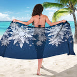Christmas Snowflake Print Beach Sarong Wrap