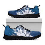 Christmas Snowflake Print Black Sneakers