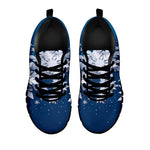 Christmas Snowflake Print Black Sneakers