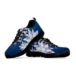 Christmas Snowflake Print Black Sneakers