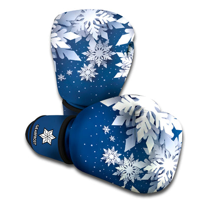 Christmas Snowflake Print Boxing Gloves