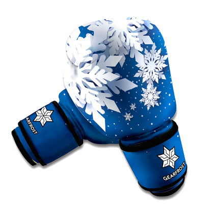 Christmas Snowflake Print Boxing Gloves