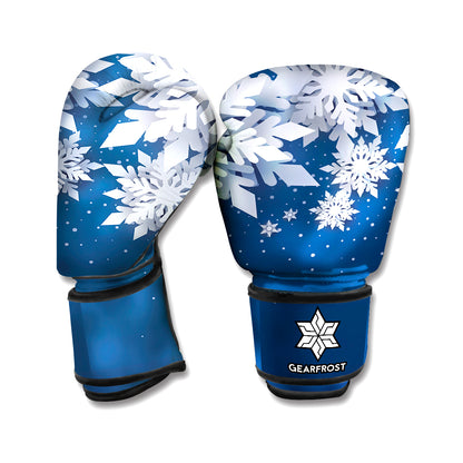 Christmas Snowflake Print Boxing Gloves