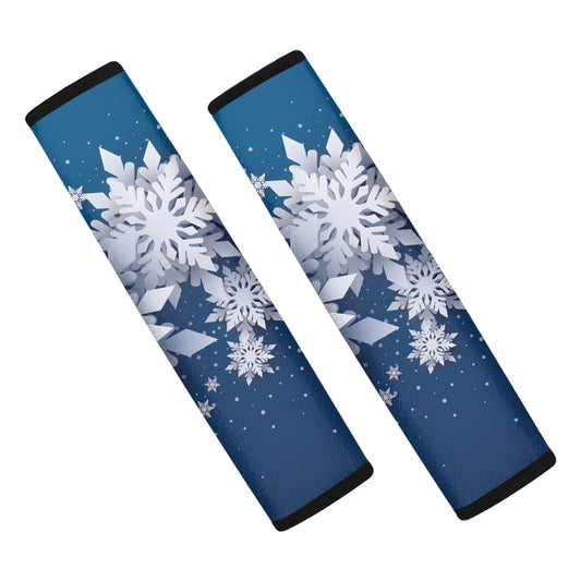 Christmas Snowflake Print Car Seat Belt Covers