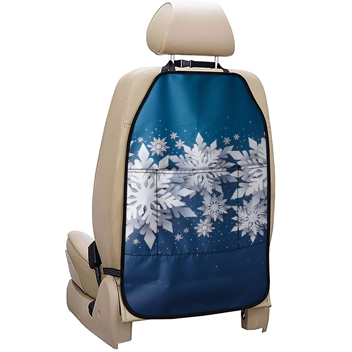 Christmas Snowflake Print Car Seat Organizers