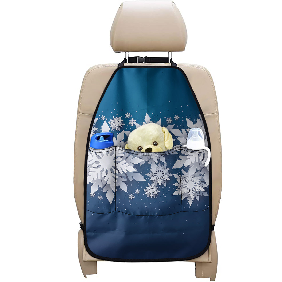 Christmas Snowflake Print Car Seat Organizers