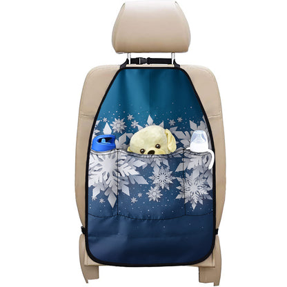 Christmas Snowflake Print Car Seat Organizers