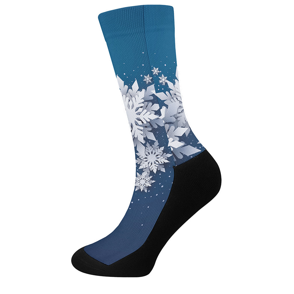 Christmas Snowflake Print Crew Socks