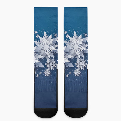 Christmas Snowflake Print Crew Socks