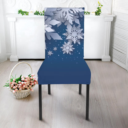 Christmas Snowflake Print Dining Chair Slipcover