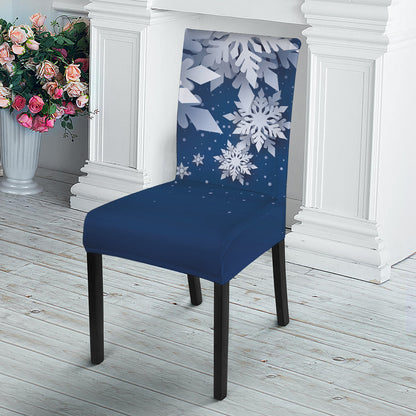 Christmas Snowflake Print Dining Chair Slipcover