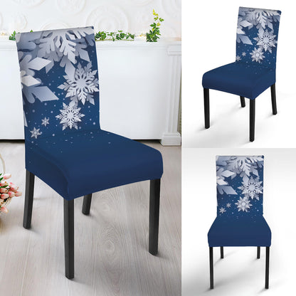 Christmas Snowflake Print Dining Chair Slipcover