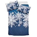 Christmas Snowflake Print Duvet Cover Bedding Set