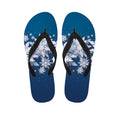 Christmas Snowflake Print Flip Flops