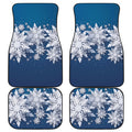 Christmas Snowflake Print Front and Back Car Floor Mats