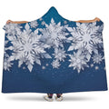 Christmas Snowflake Print Hooded Blanket