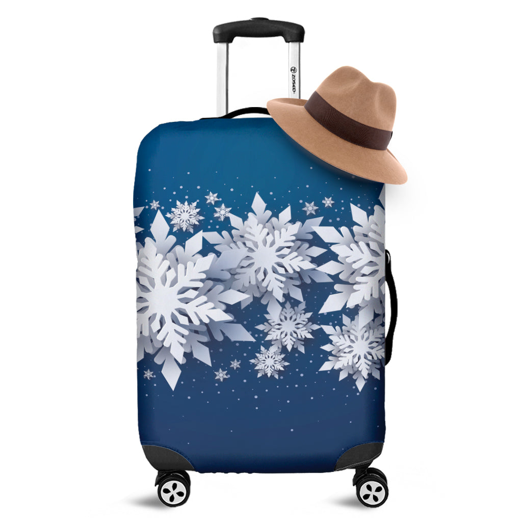 Christmas Snowflake Print Luggage Cover