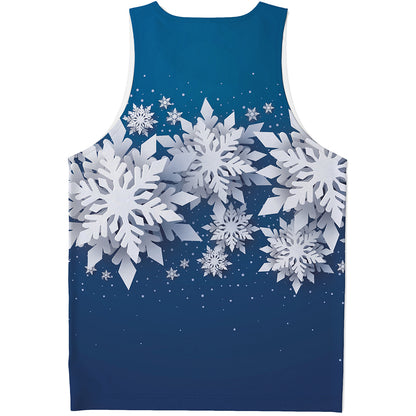 Christmas Snowflake Print Men's Tank Top