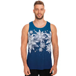 Christmas Snowflake Print Men's Tank Top
