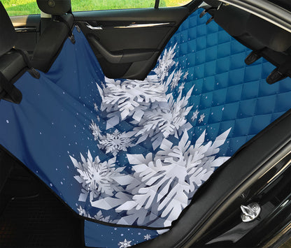 Christmas Snowflake Print Pet Car Back Seat Cover