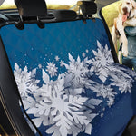 Christmas Snowflake Print Pet Car Back Seat Cover